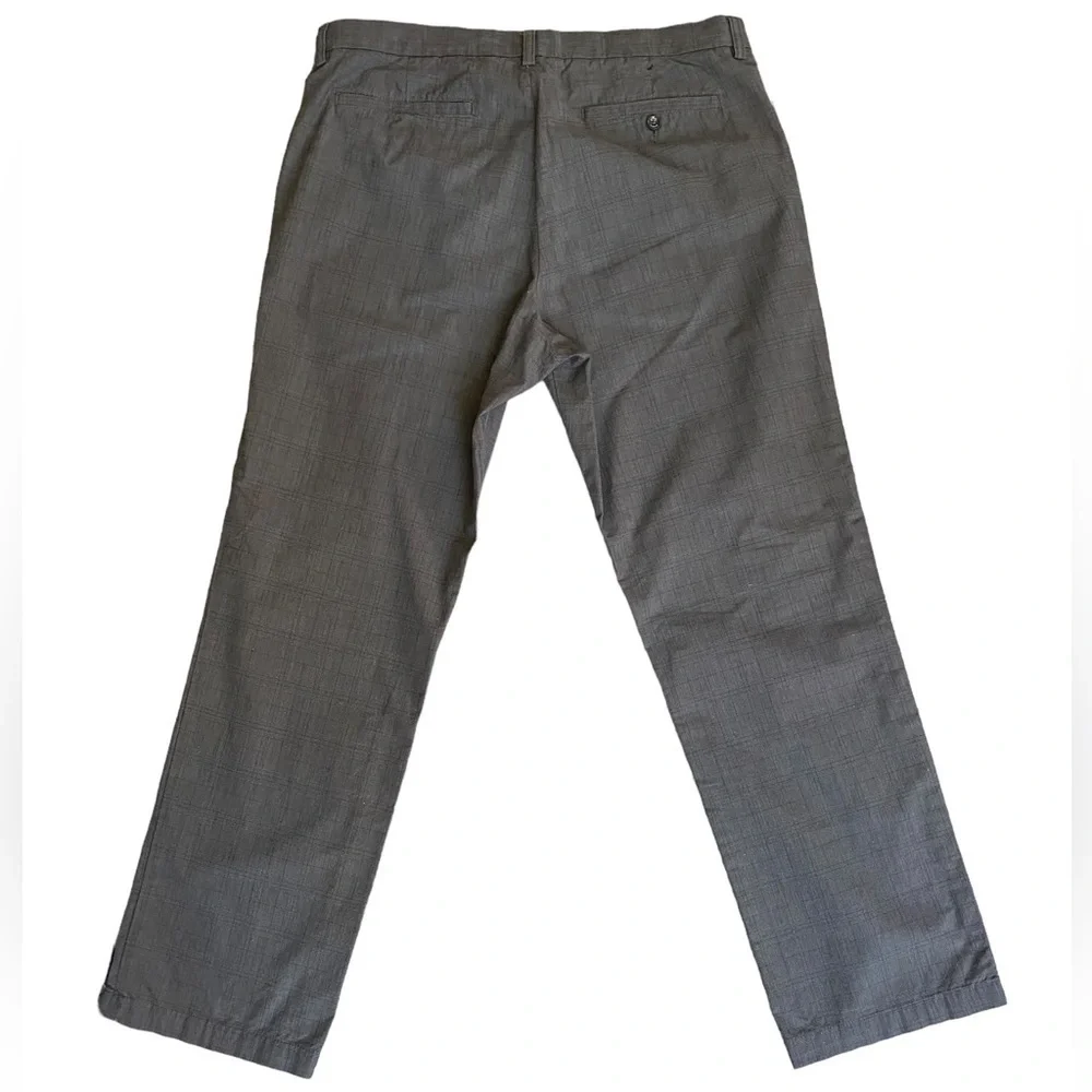 Banana Republic Mens Gavin Fit Pants Plaid 100% Cotton Dressy‎ Office Preppy